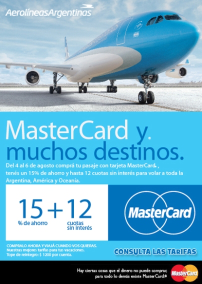 promo master y ar - Promo Mastercard y Aerolineas Argentinas